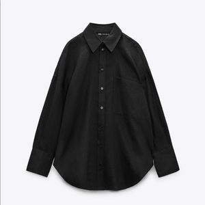 ZARA 100% linen button up shirt - long sleeve